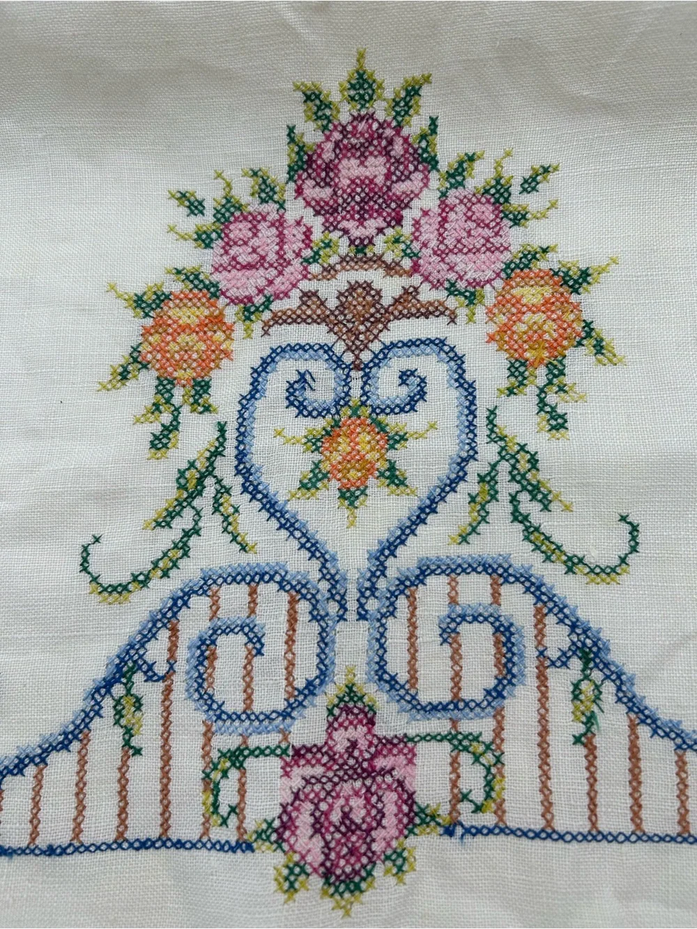 O/S hand stitched